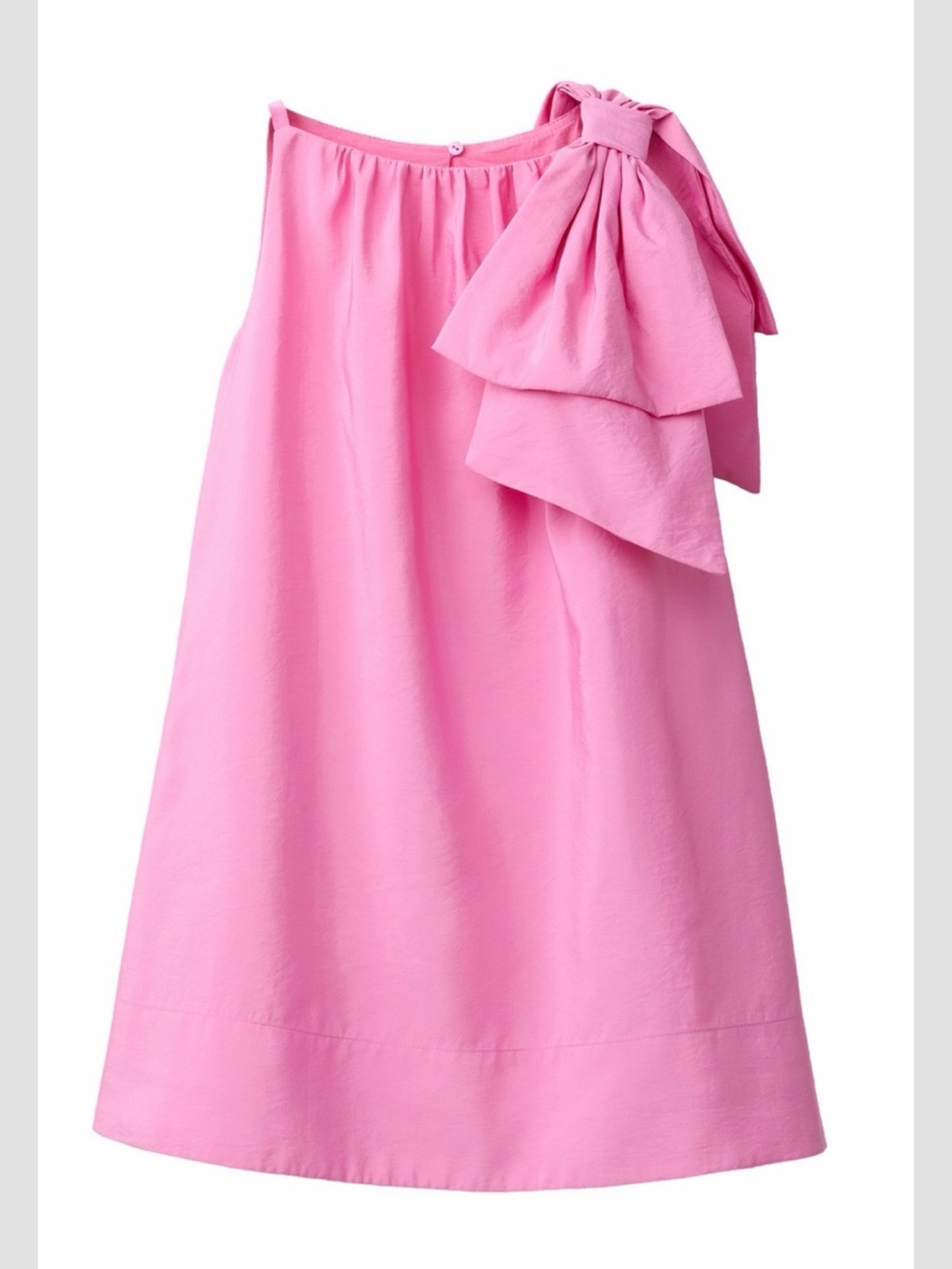 Zara Girls Pink One-Shoulder Bow Dress